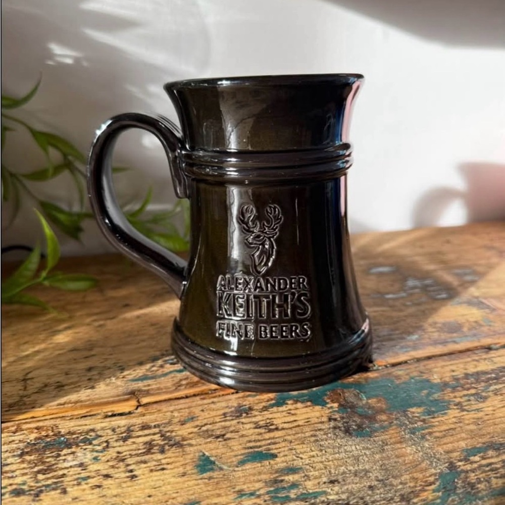 Black Ceramic Beer Tankard